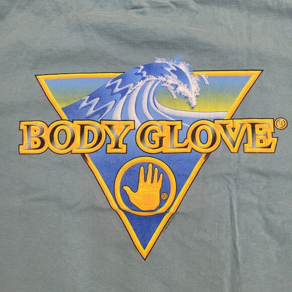 Vintage 1998 Body-Glove Surfer Shirt Large 21x29 Blue USA - Picture 13 of 15